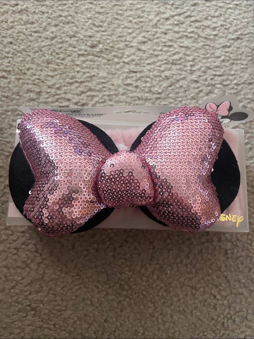 Disney Sequin Bow Headband - Pink